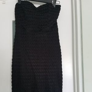Black Strapless Fitted Dress NWOT